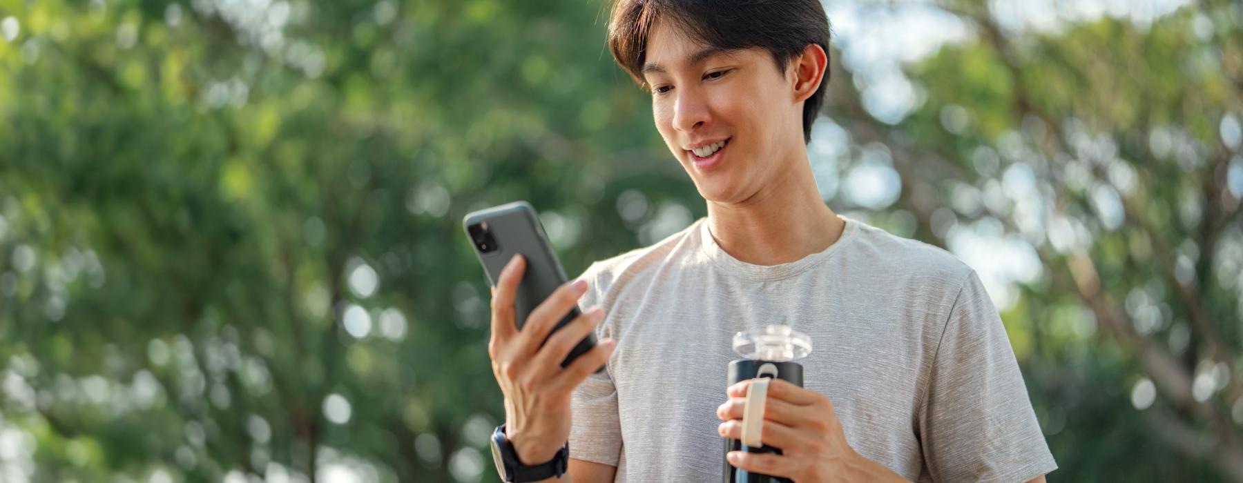a person holding a phone